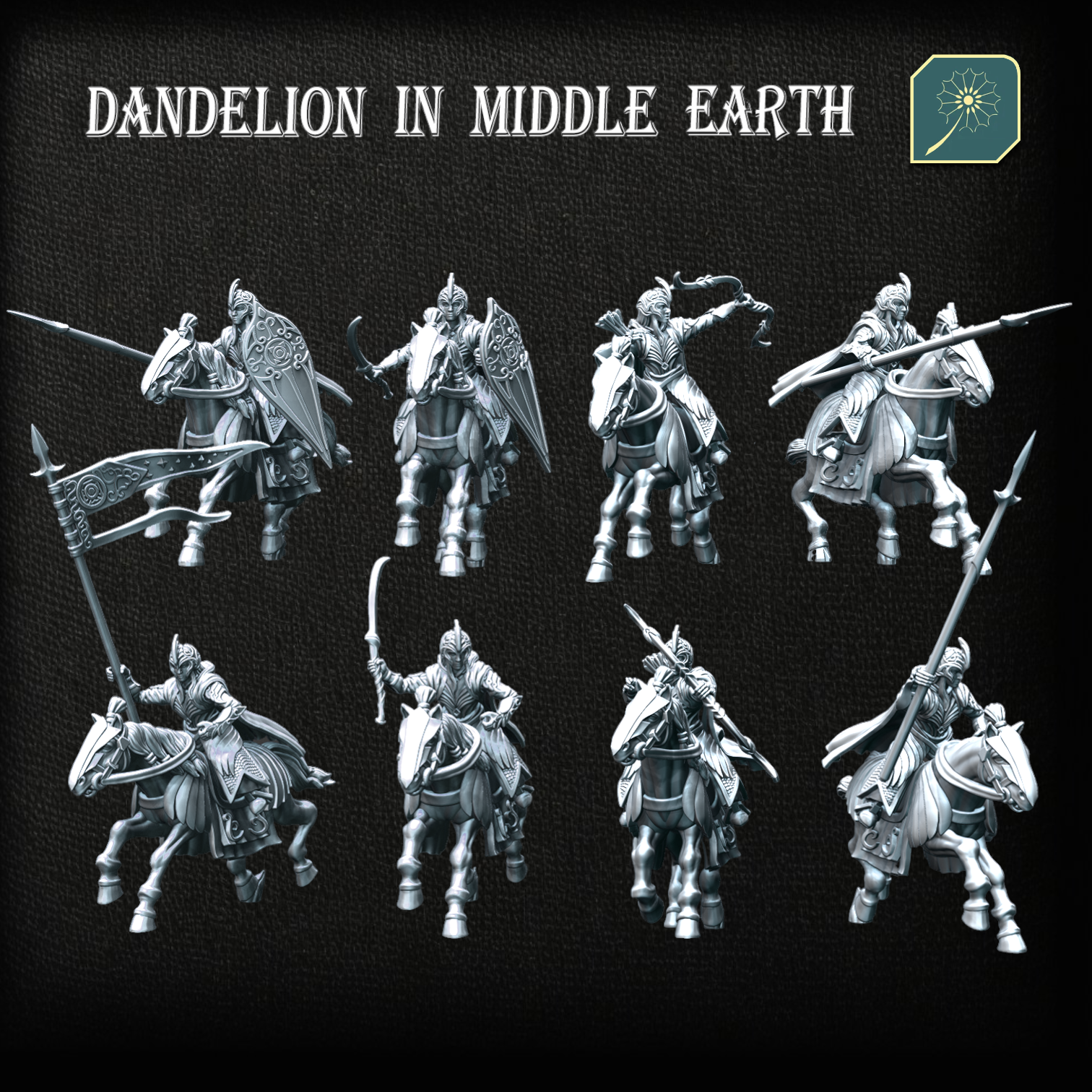 Golden Wood Elf Mounted Knights